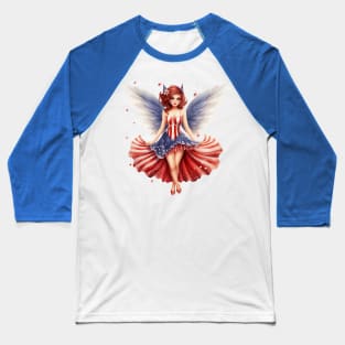 4th of July Fairy #6 Baseball T-Shirt